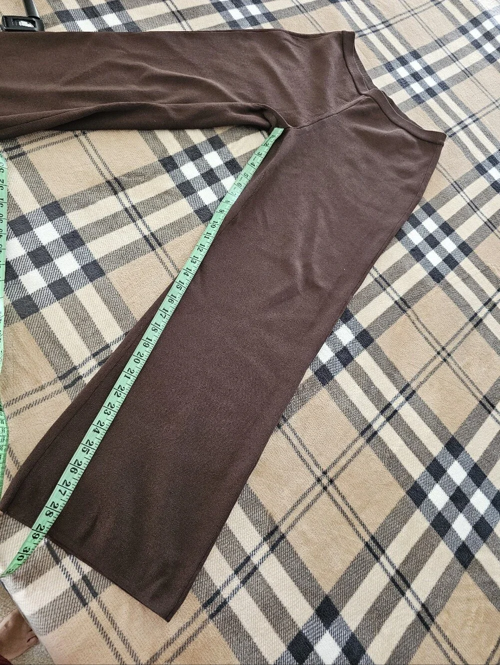 Wide-Leg Bootcut Pants in Dark Brown - Picture 7 of 9